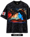 Shiv Shakti - Divine Love | 280 GSM French Terry Biwash Oversized T-Shirt
