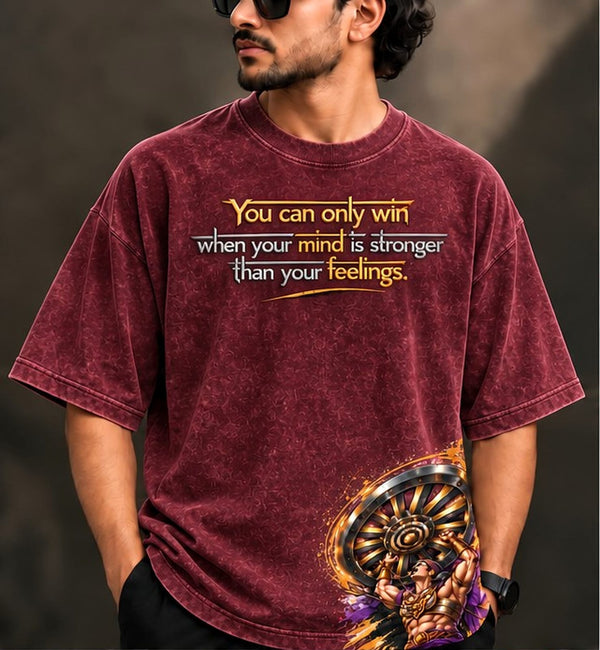 Abhimanyu Oversized T-Shirt Category: Mahabharata / Oversize/ Acid Wash / 240 GSM