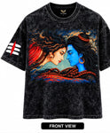 Shiv Shakti - Divine Love | 280 GSM French Terry Biwash Oversized T-Shirt